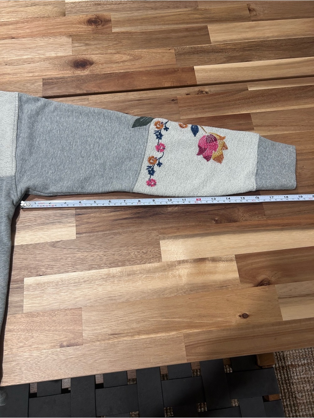 Johnny Was Gray Floral Embroidered Crewneck Sweater - Gray - Picture 8 of 11